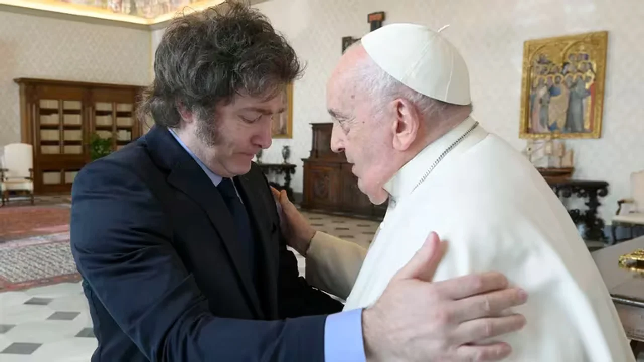 Milei con el Papa Francisco