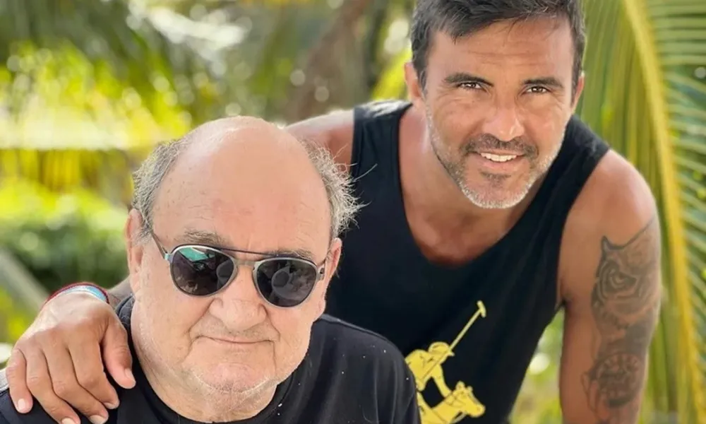 Fabián Cubero y su padre