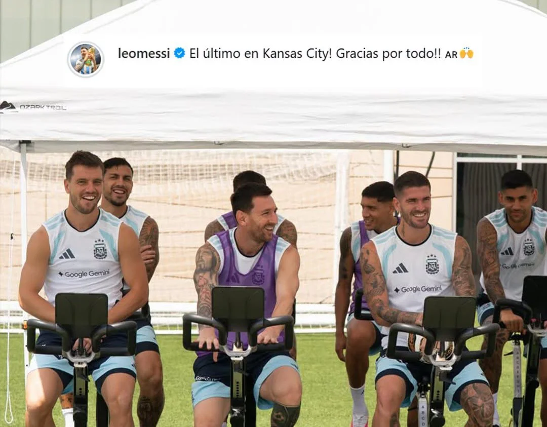 Lionel Messi capitán de la Selección Argentina se despidió de Kansas City. 2