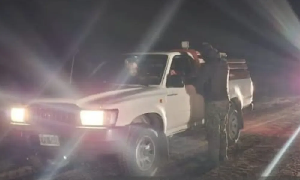 Camioneta con carne de potrillo