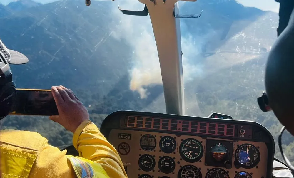 INCENDIO NAHUEL HUAPI HELICOPTERO