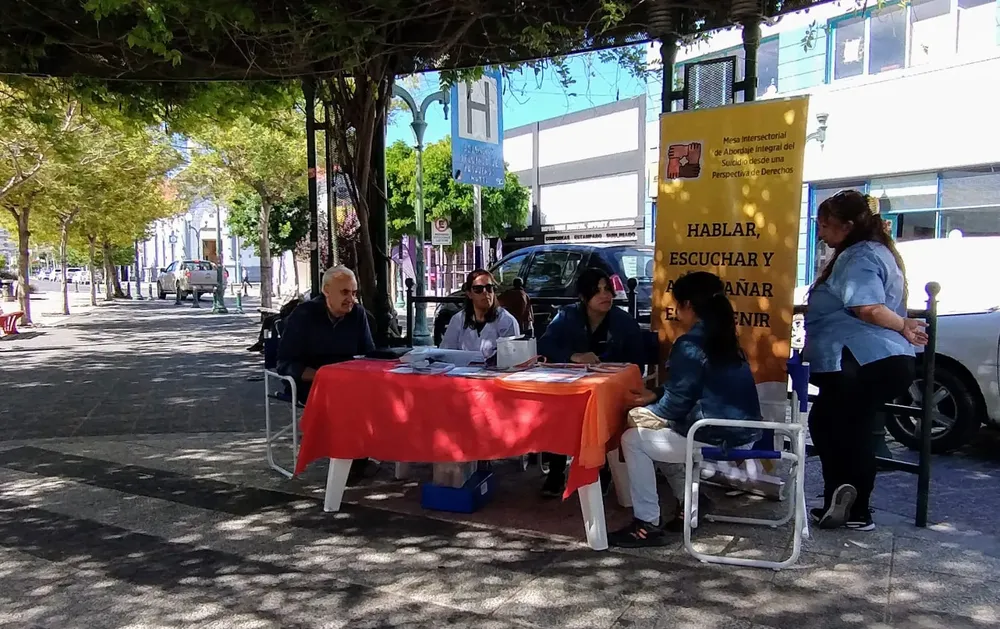 Estacion de salud en la peatonal Gazin