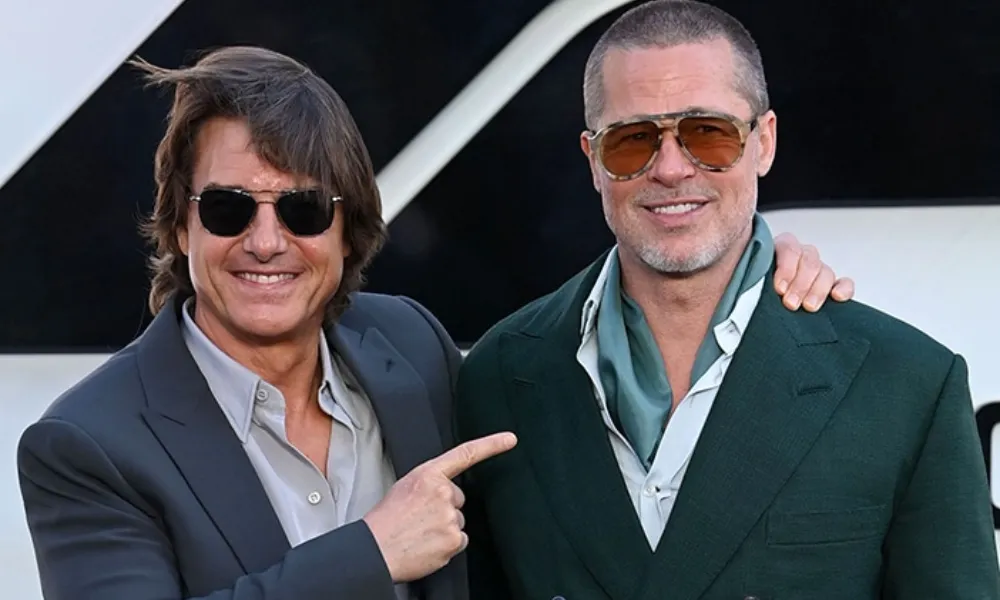 Tom y Brad en el estreno de F1