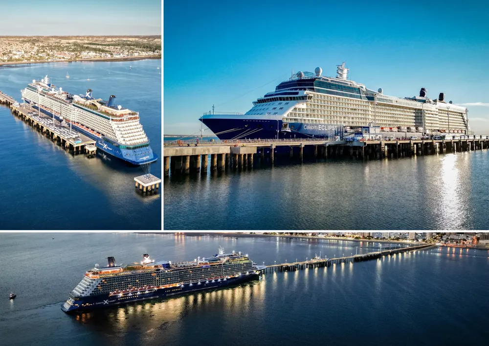 El crucero Celebrity Infinity en Puerto Madryn
