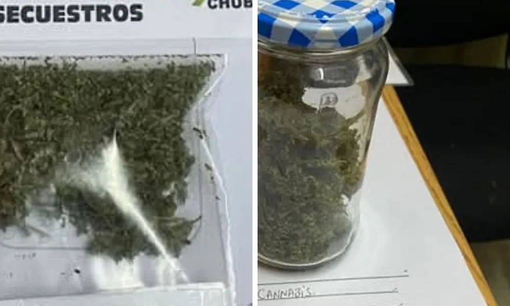 Frasco con droga
