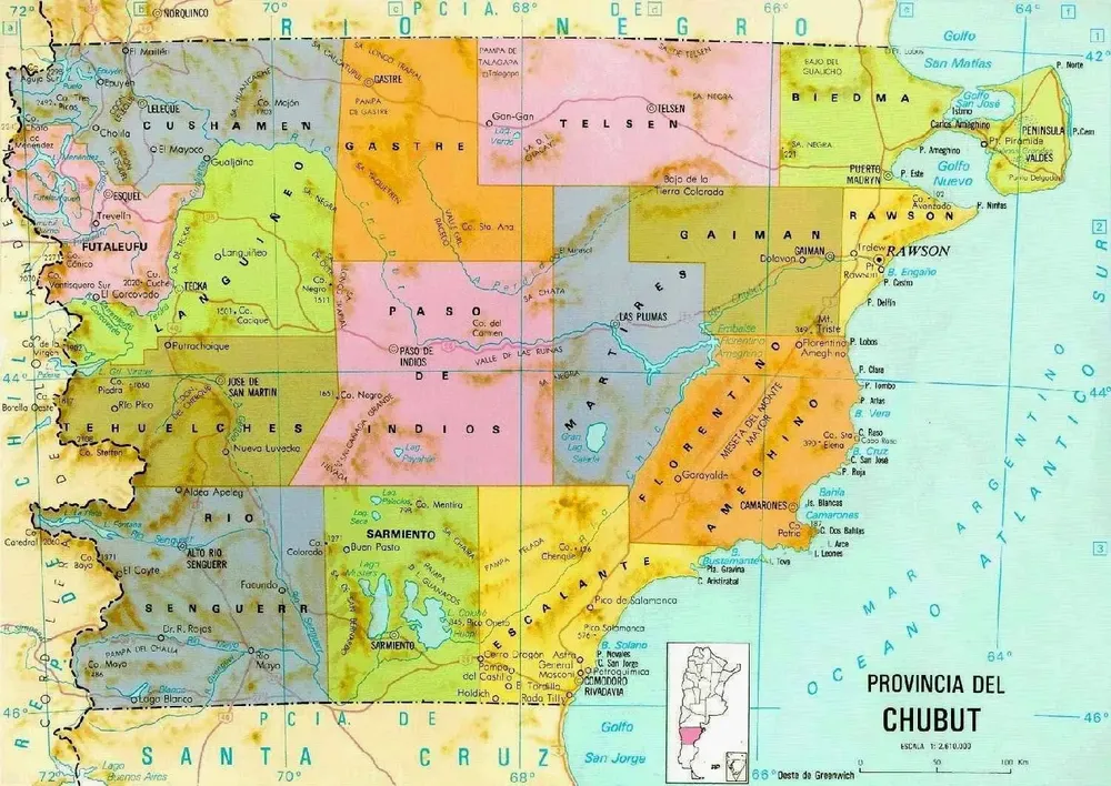 mapa chubut