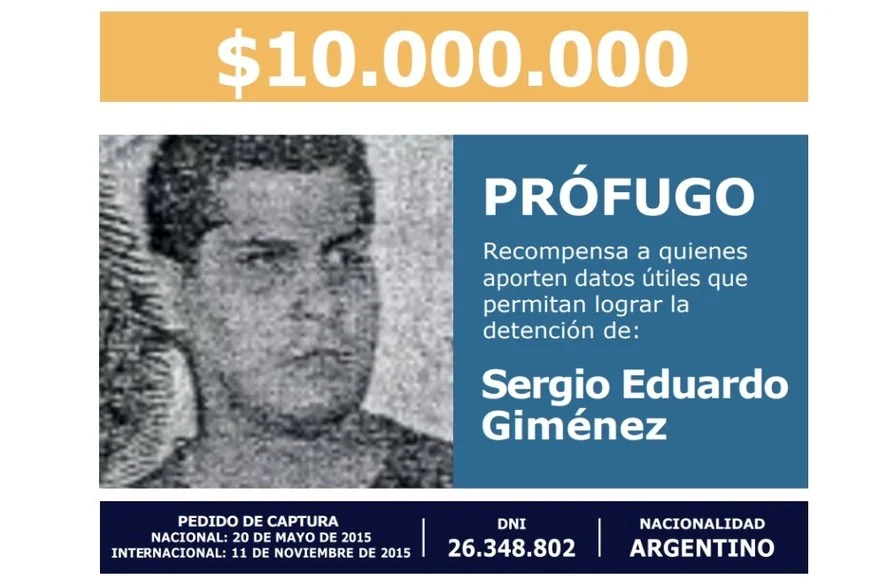 Sergio Eduardo Giménez - Prófugo de la Justicia