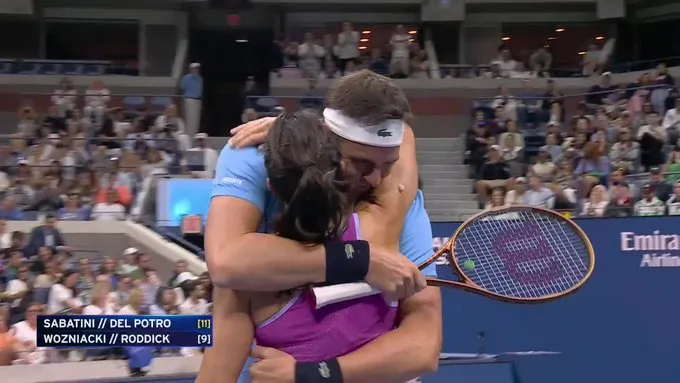 Juan Martin y Gaby festejaron en el Us Open