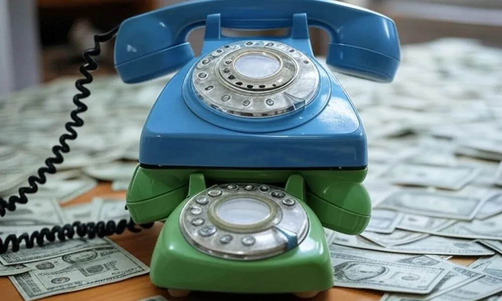 Telefonos azul y verde