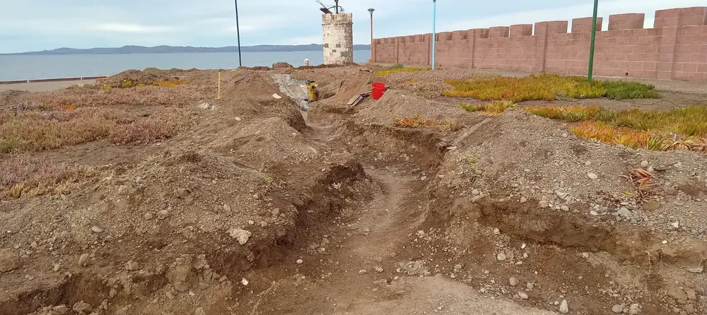 Trabajos en la Plazoleta Nueva León