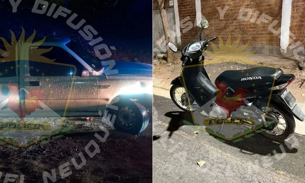 Recuperan moto y camioneta en Neuquen