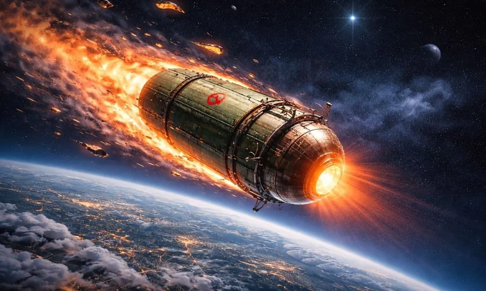 Sonda soviética Kosmos 482. Imagen creada con IA generativa por #LA17