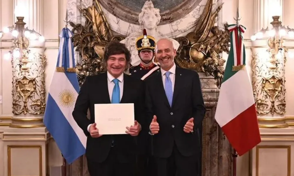 Javier Milei y Fabrizio Nicoletti