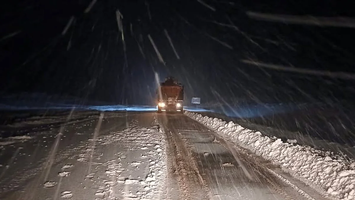 Rutas con nieve en Chubut Foto Vialidad Nacional