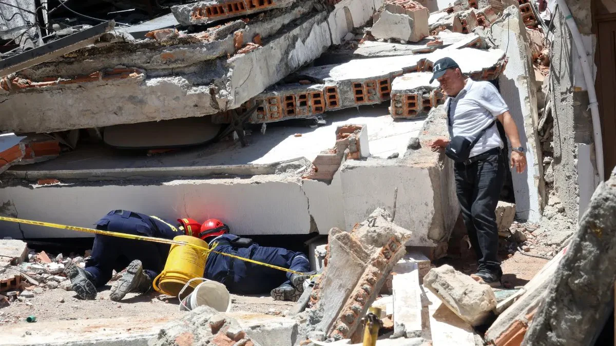 Terremoto en Colombia. Foto AFP / Chequeado