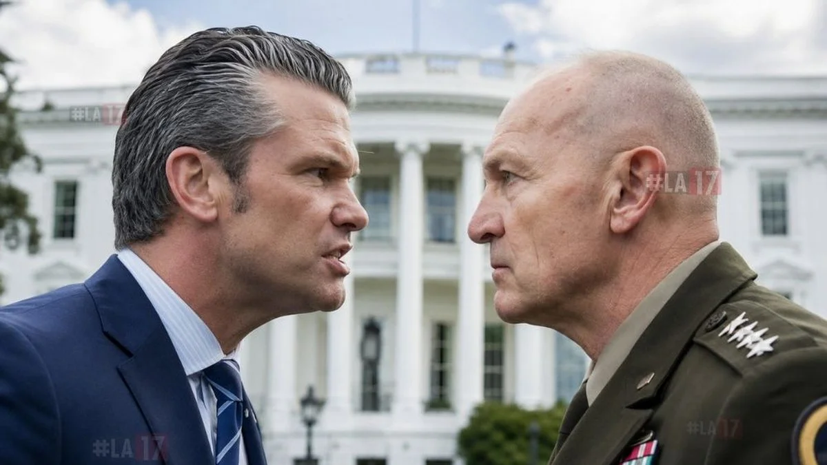 Pete Hegseth y Randy George. Imagen creada con IA