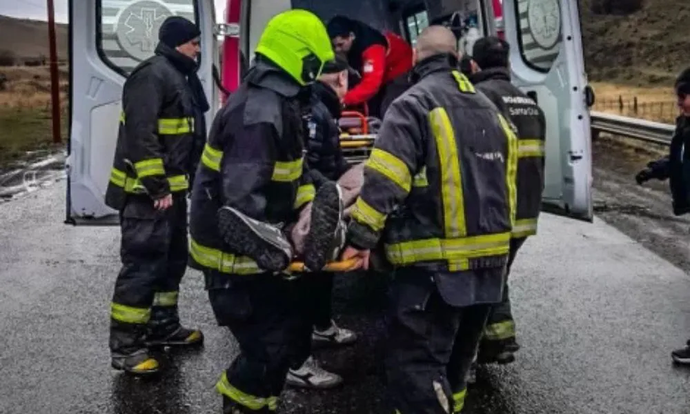 Accidente en la ruta 40 foto Policía de Santa Cruz