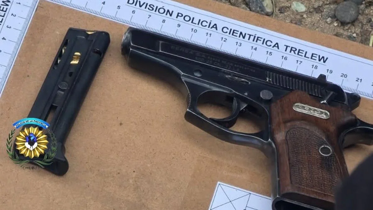 Arma secuestrada en Trelew