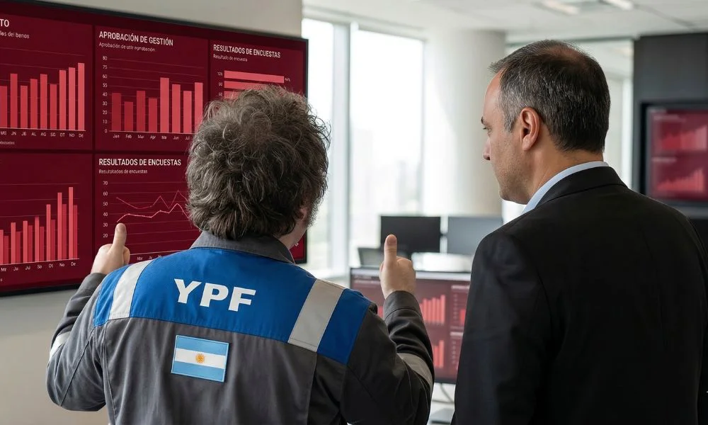 Milei y Adorni de espaldas imagen generada por LA17