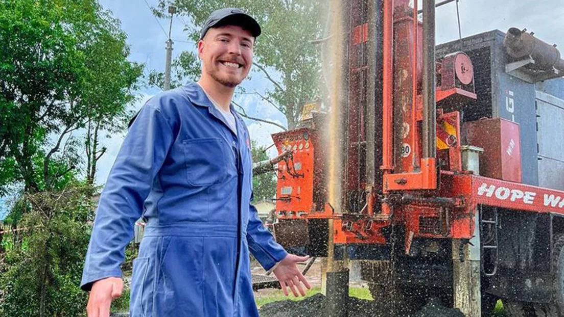 MrBeast impulsó la perforación de 100 pozos de agua en África