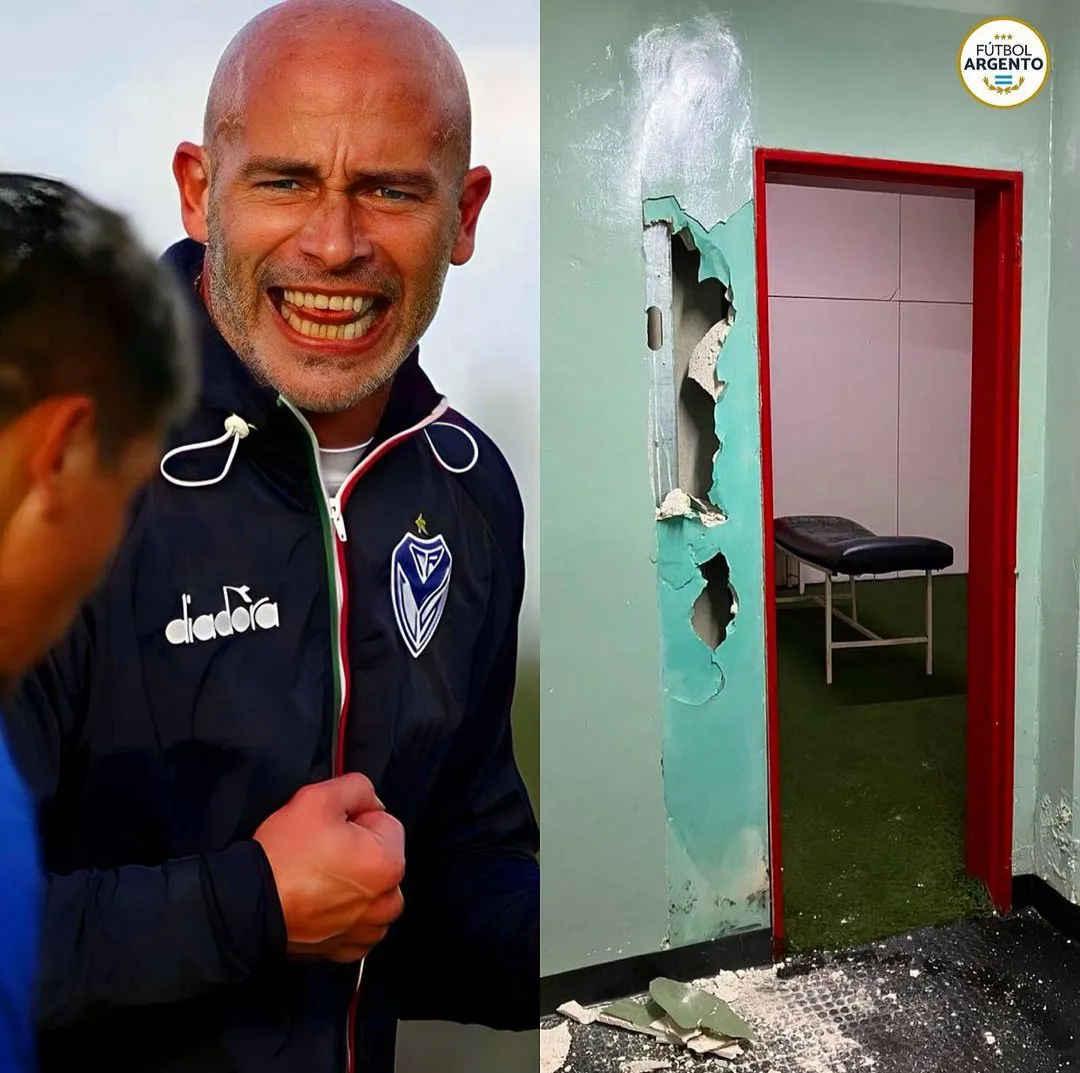 UN ENTRENADOR SE ENOJÓ Y ROMPIÓ UNA PARED A LAS TROMPADAS