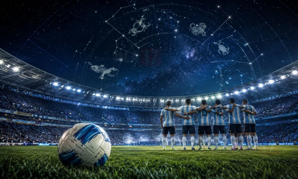 La selección argentina y la astrología. Imagen creada con IA por #LA17