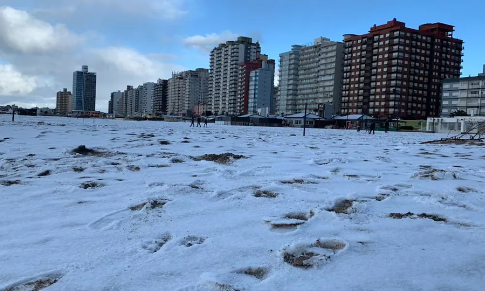 Nieve en la costa Atlántica