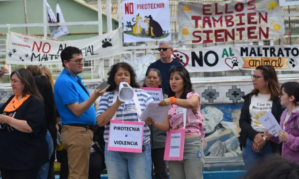 Reclamo contra pirotécnia foto El Patagónico reeditada por LA17