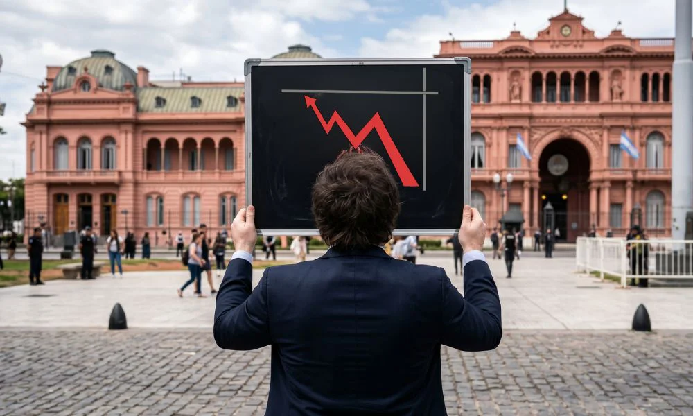 Milei sostiene encuesta imagen ilustrativa generada por LA17