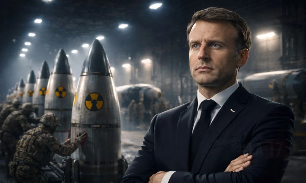 Macron y las ojivas nucleares. Imagen creada con IA generativa por #LA17