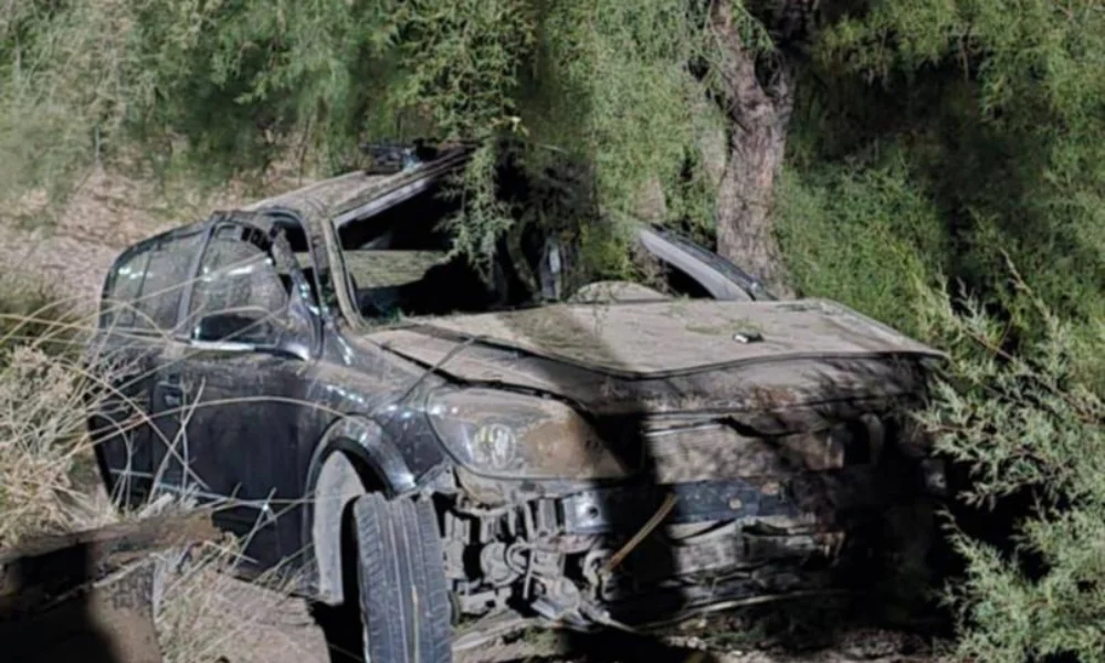 violento despiste en la curva del Indio