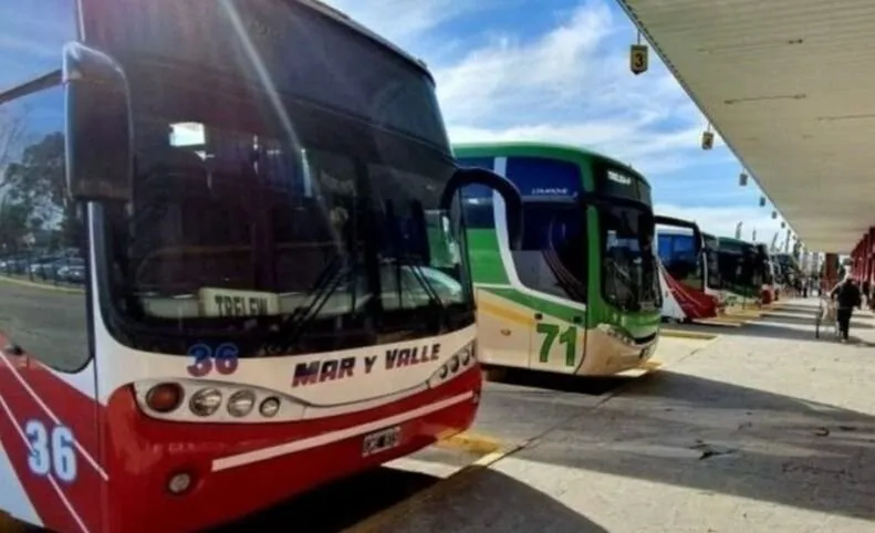 Colectivos en plataforma Puerto Madryn