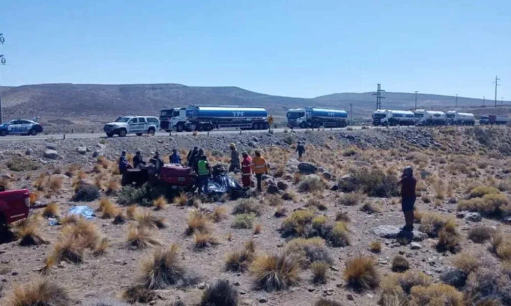 choque y vuelco en Neuquén