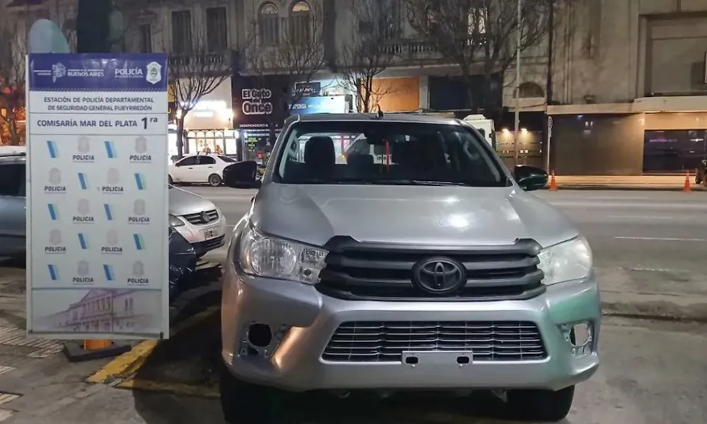 Camioneta secuestrada en Villa Gesell