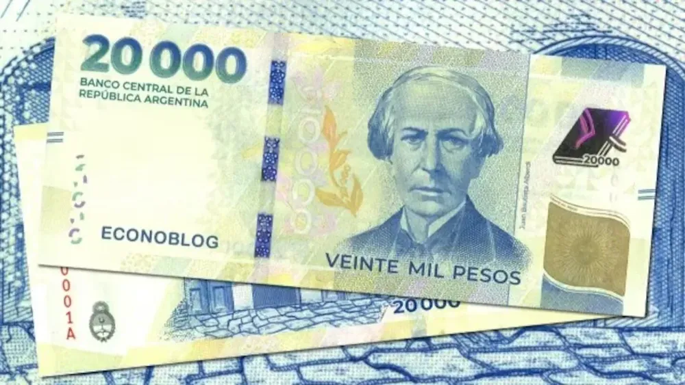 Billete de 20 mil pesos