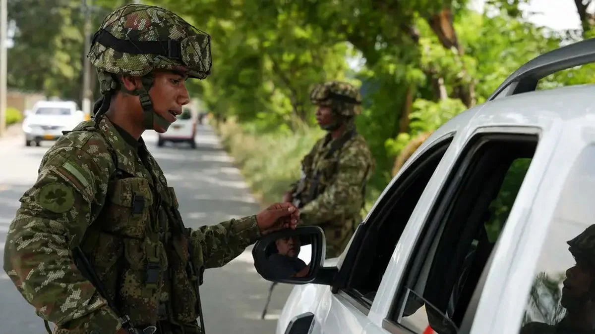 Militarización de la ciudad caribeña de Santa Marta.
