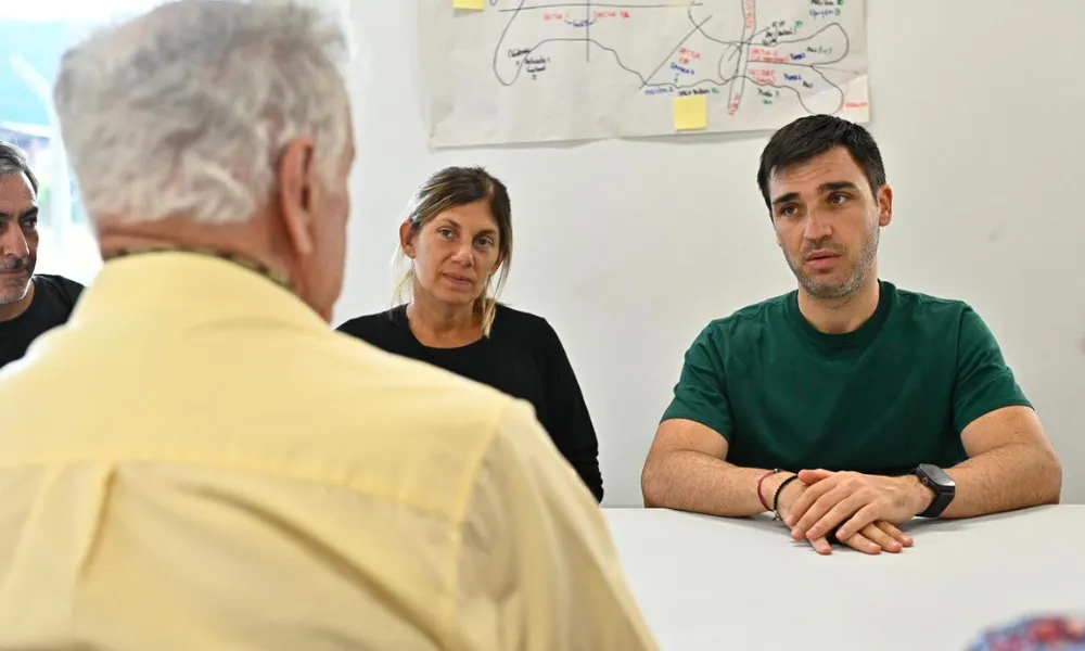 Florencia Papaiani y el gobernador Torres