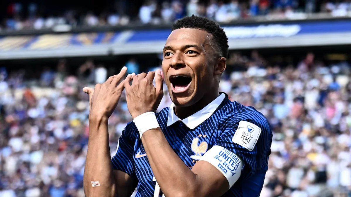 Mbappé celebra su primer gol en el Mundial 2026 (REUTERSDylan Martinez)