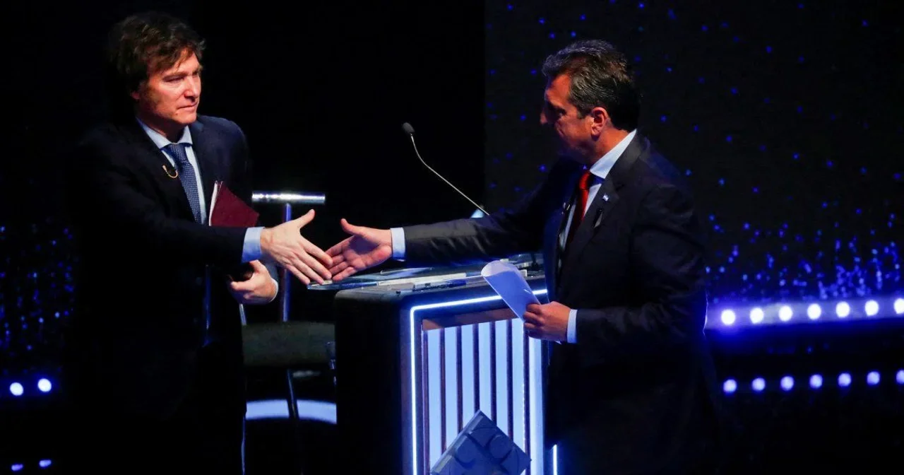 Massa Milei se dan la mano
