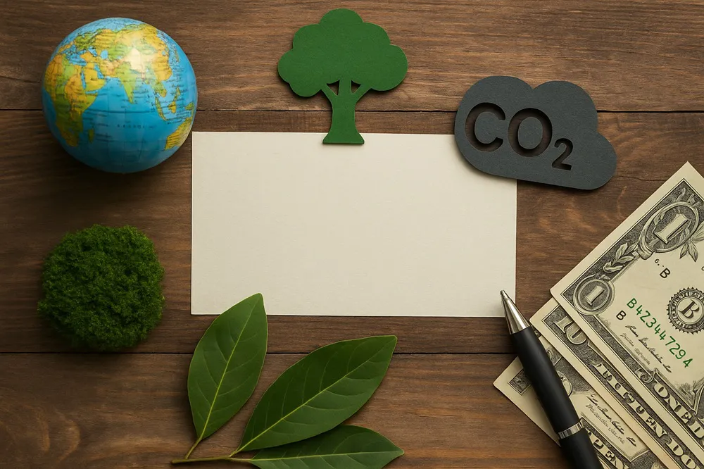 Mercados de carbono. Imagen generada con IA