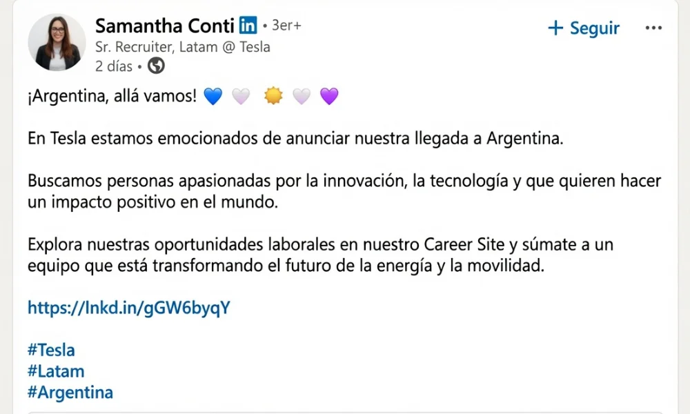 Comunicado Tesla