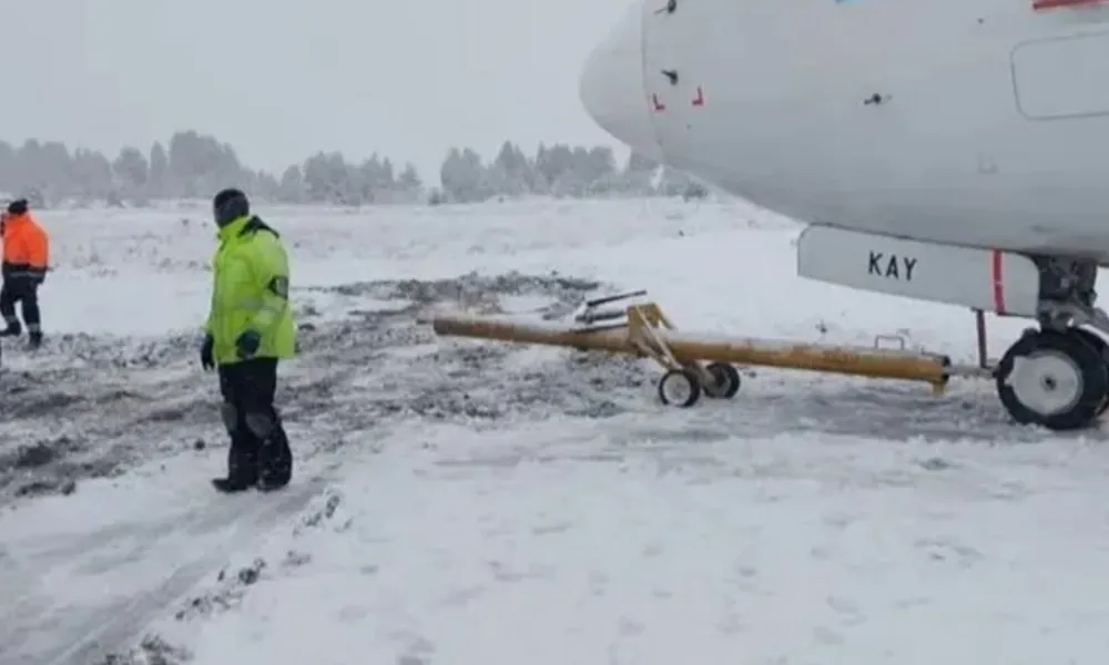 Avión de Flybondi despistado