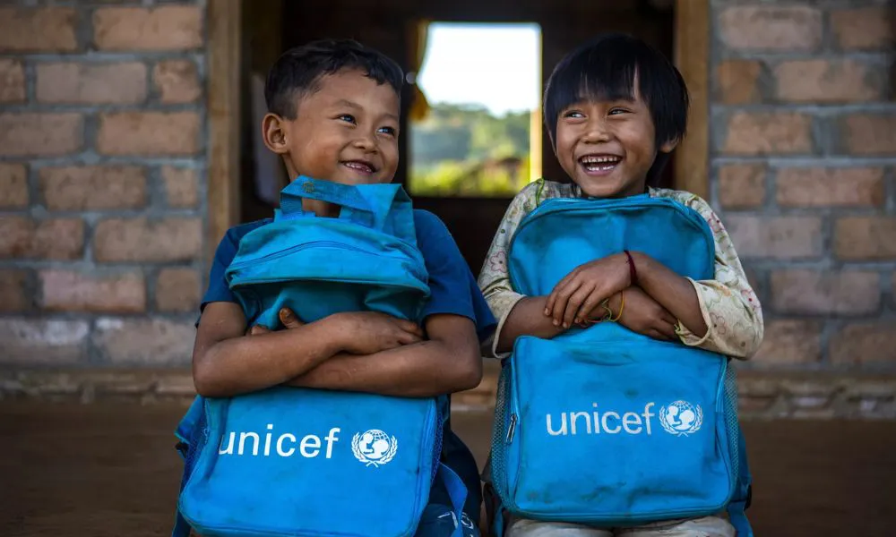 Niños asistidos por UNICEF. Foto UNICEF/UN0579231/Htet