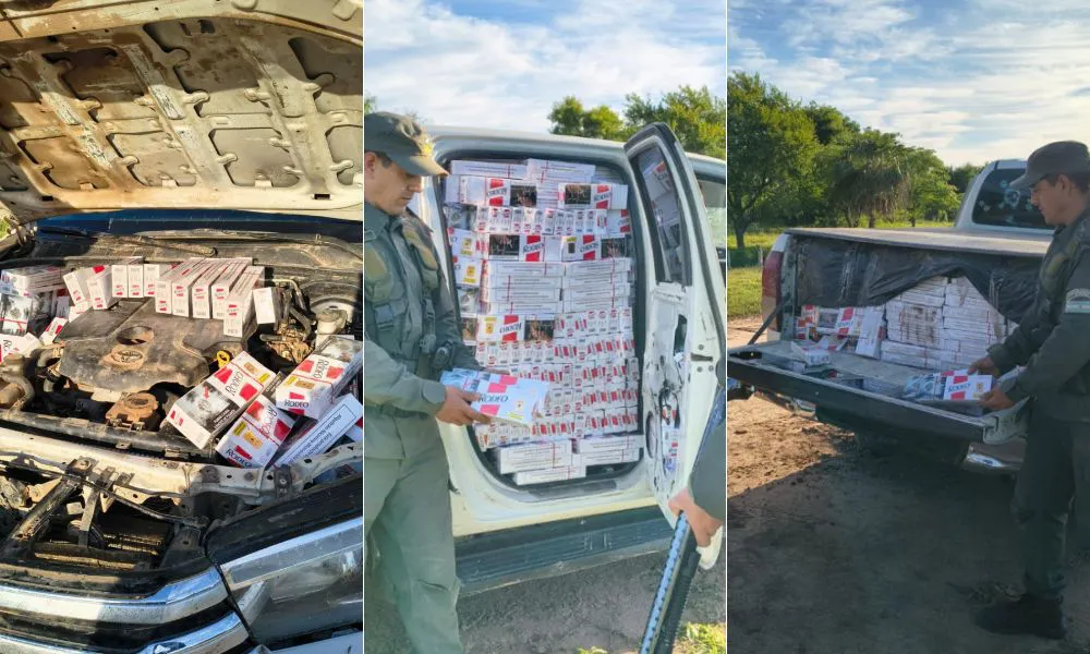 Transportaba más de 24 mil atados de cigarrillos en una camioneta