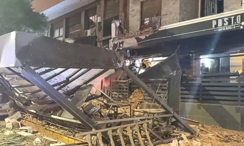 derrumbe de un techo en un bar de Córdoba