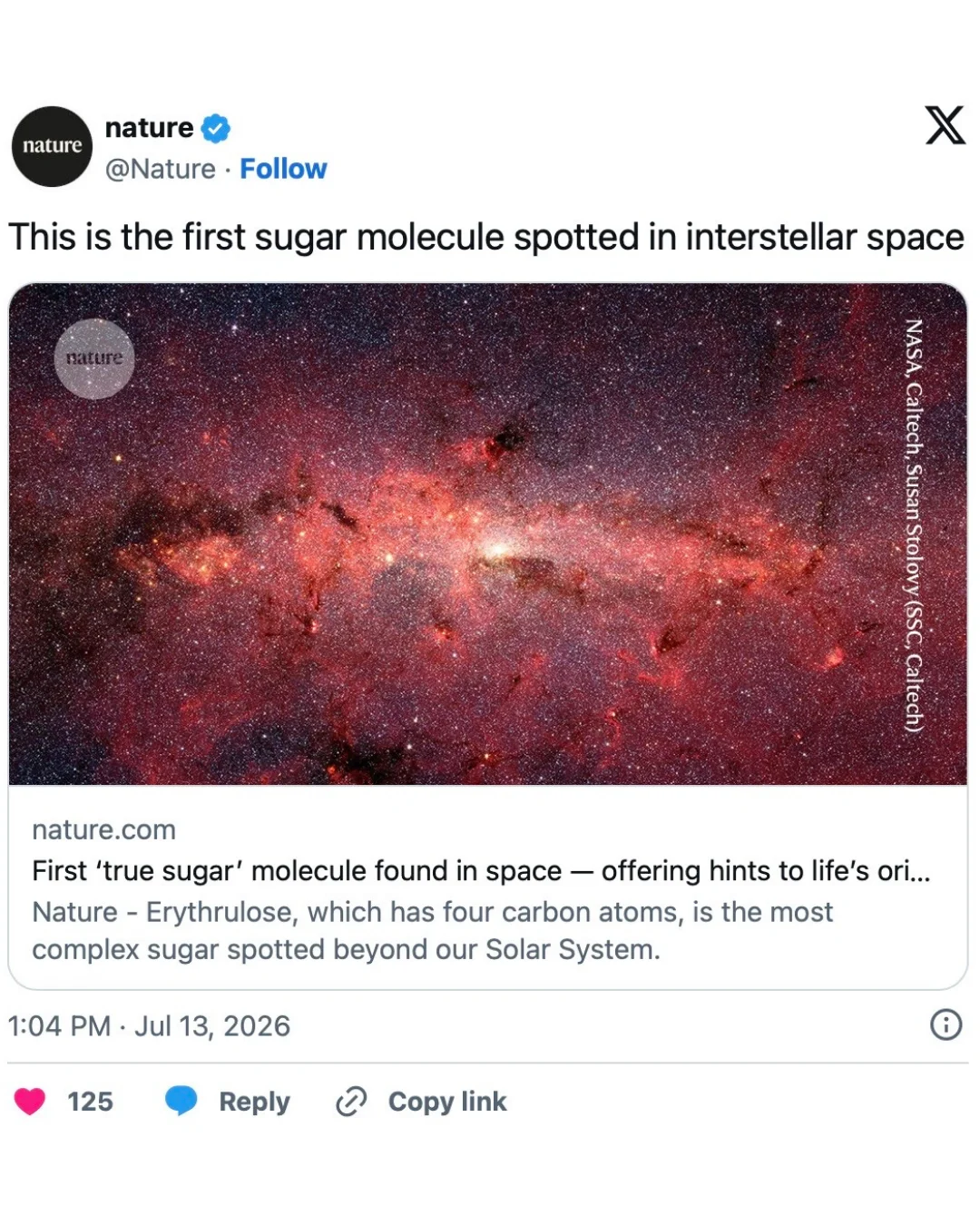 Azucar en el espacio