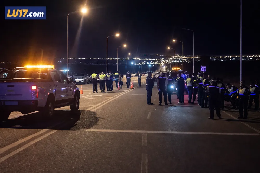 Operativo policial nocturno en Puerto Madryn