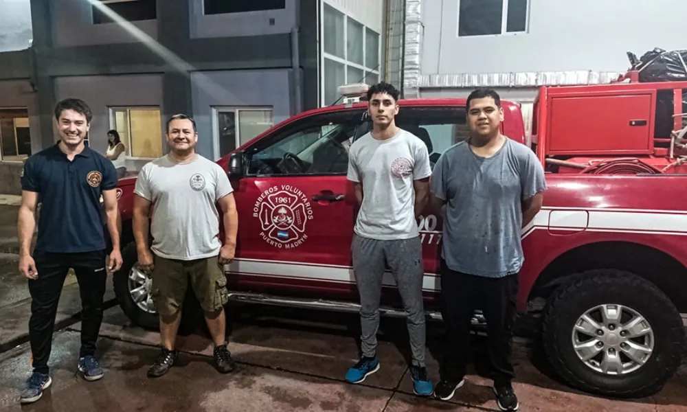 Bomberos de Madryn rumbo a Trevelin