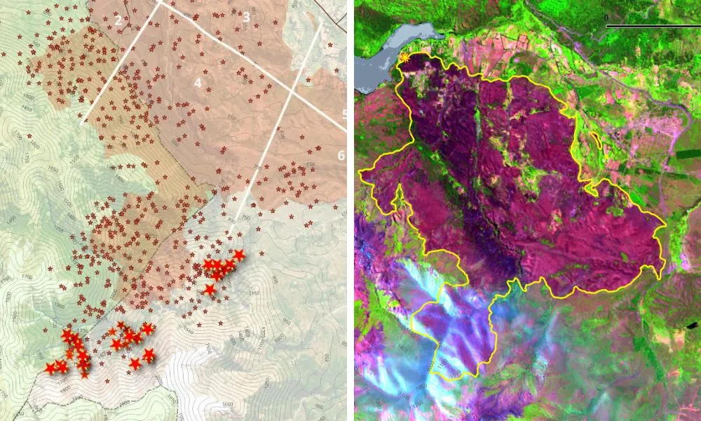 imagenes satelitales incendio en Epuyén