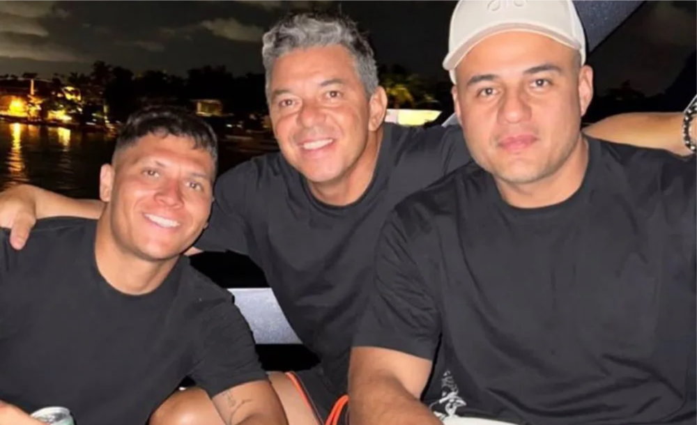 Junfer Quinteros publicó una imagen junto a Marcelo Gallardo.